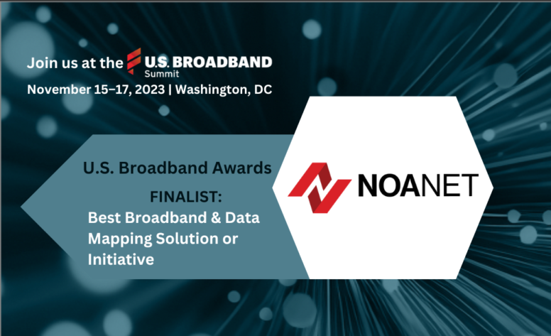 NoaNet finalist for US Broadband Summit Best Broadband Data Mapping Solution or Initiative category